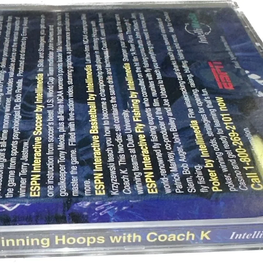 Winning Hoops with Coach K‎ Basketball Sports Instruction User Manual CD-ROM